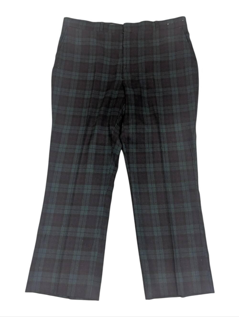 Vtg Pendleton Wool Country Traditionals Green Navy Plaid Women's Pants - Sz XXL